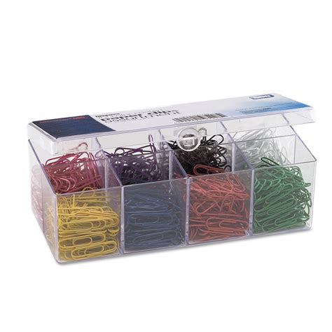Officemate Pvc Free Plastic Coated Paper Clips Small No 2 Assorted