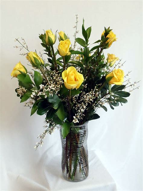 Long Stem Yellow Roses Carlones Florist