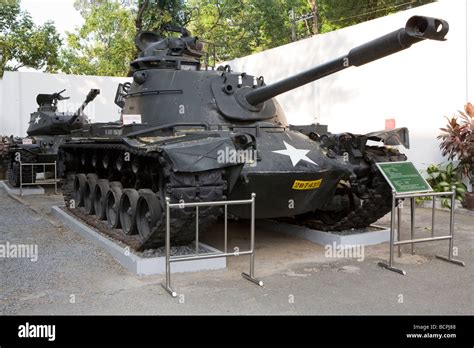 American M48 Patton Tanks On Display At The War Remnants Museum In Ho