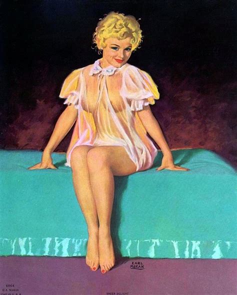 Earl Moran~ Sheer Delight Marilyn Monroe Pin Up Sheer