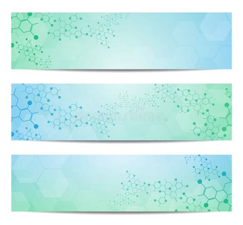 Set Of Modern Scientific Banners Stock Vector Illustration Of Design