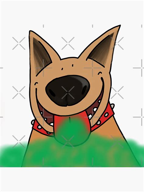 Stinky Dog Breath Art Sticker By Ethereal Enigma Redbubble