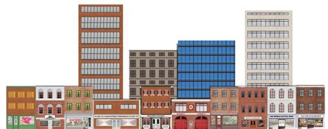 5 Realistic HO Scale Background Buildings James Model Trains