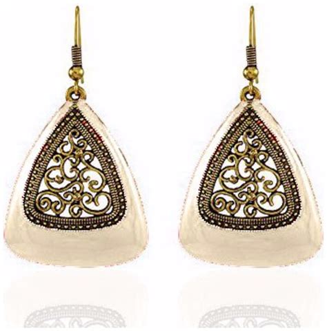 Buy Efulgenz Trendy Gold Plated White Fancy Party Wear Dangle Earrings