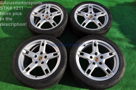 18 Porsche Boxster S 987 Oem Staggered Wheels And Tires Cayman Ebay