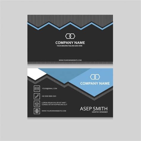 Free Vector Blue And Polygonal Business Card