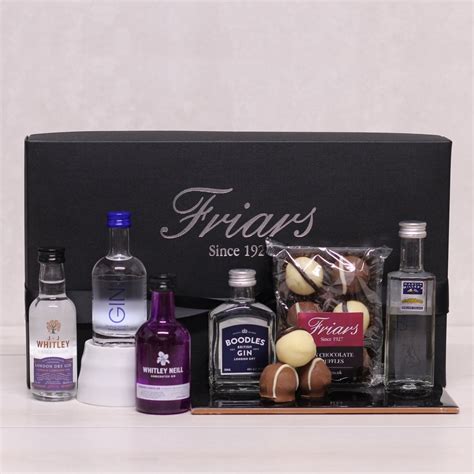 Our chocolate and gin bouquets make a unique and unusual gift to any occasion as do our beautifully designed gin hampers which include a whole range of different treats. Gin Tasting Gift Hamper