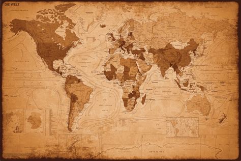 Beautiful World Map Would Love A High Res Version To Hang On My Wall