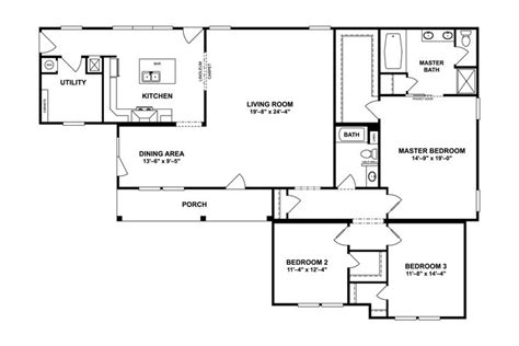 The Captain Jack Floor Plan Clayton Homes Modular Homes Floor Plans