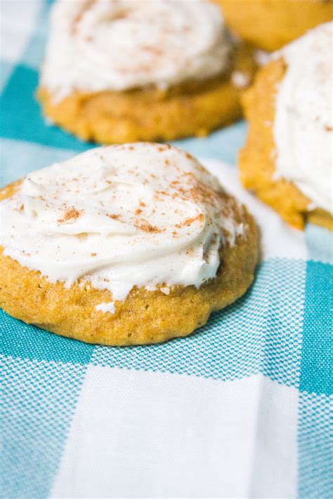 Pumpkin Cookies With Cream Cheese Frosting Daily Dish