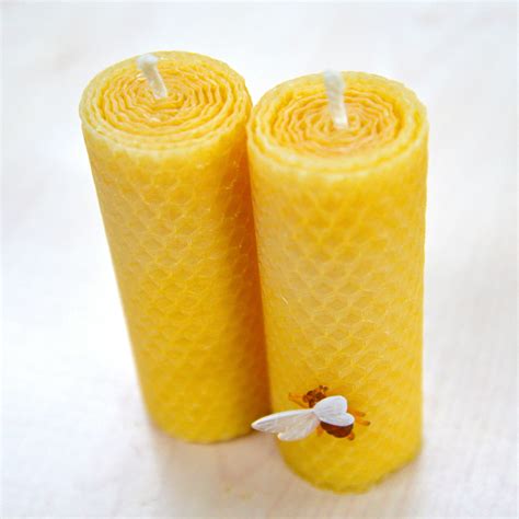 Wide Beeswax Candles The Hive Honey Shop
