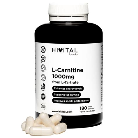L Carnitine 1000 Mg 180 Gélules Végétaliennes