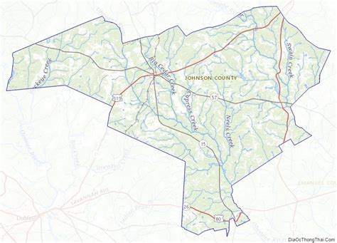 Map Of Johnson County Georgia