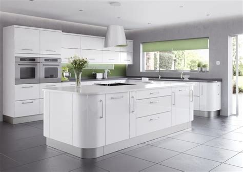 Choose from a large selection of affordable high quality modern rta cabinets that are available in high gloss and textured woodgrain door styles. Shiny Modern Kitchen Design 2014 With White Gloss Island ...