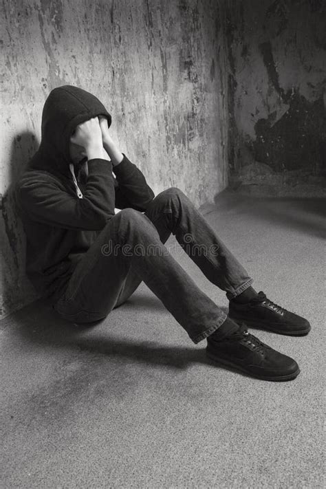 Teenage Boy In A Deep Depression Stock Image Image Of Sensitive Pain