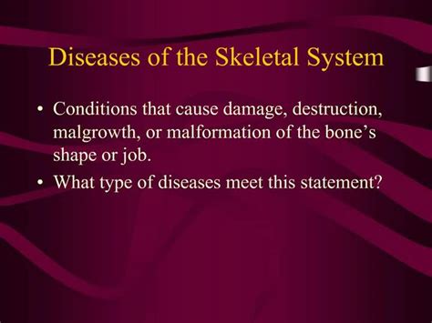 Ppt Diseases Of The Skeletal System Powerpoint Presentation Free