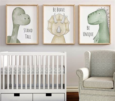 Dinosaur Nursery Decor Nursery Decor Prints Dinosaur Wall Art