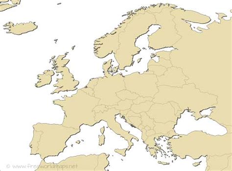 Europe Blank Map Free Printable Blank Map Of Europe Worksheets