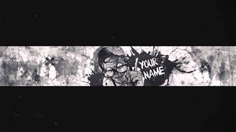 Banner Template Black And White Youtube