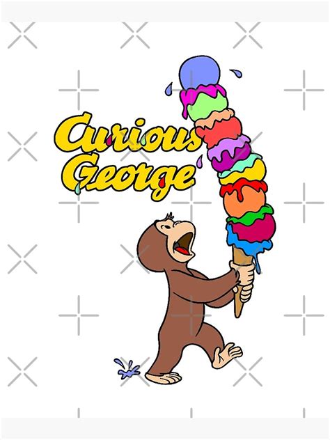 Curious George Has An Ice Cream Treat Canvas Print By Pop Pop P Pow