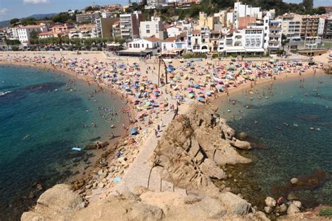 Beach In The Seaside Town Of Blanes Costa Brava Girona Province