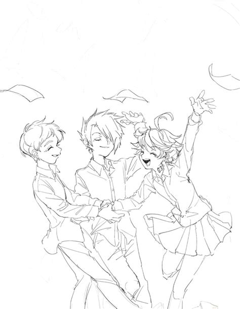 The Promised Neverland Coloring Pages Download And Print The Promised