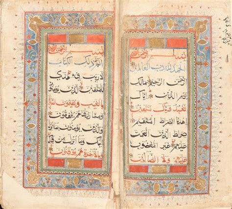 bonhams a large illuminated qur an by repute taken from the baggage of nana sahib after his