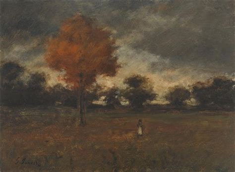 Artwork By George Inness Landscape With Figure Made Of Oil On Canvas