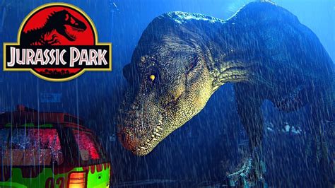 Jurassic Park T Rex Breakout Escapando Do T Rex Cena Do Filme