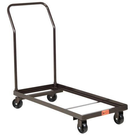 This folding chair cart holds up to 800 oz. National Public Seating DY-700 Folding Chair Dolly