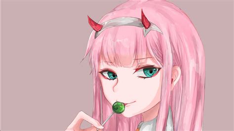 Hiro and zero two anime friends 720x1280 wallpaper. darling in the franxx zero two enjoying lollipop with light brown background hd anime Wallpapers ...