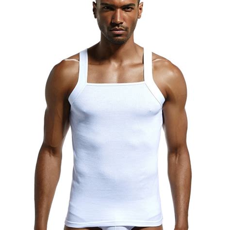 Men S T Shirt Bodybuilding Singlet Tight Fitting Vest Low Seck