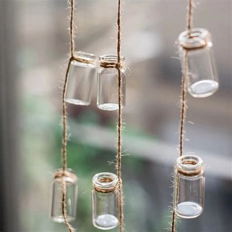 Hanging Glass Bottles Set Of 27 Easy To Hang Apollobox