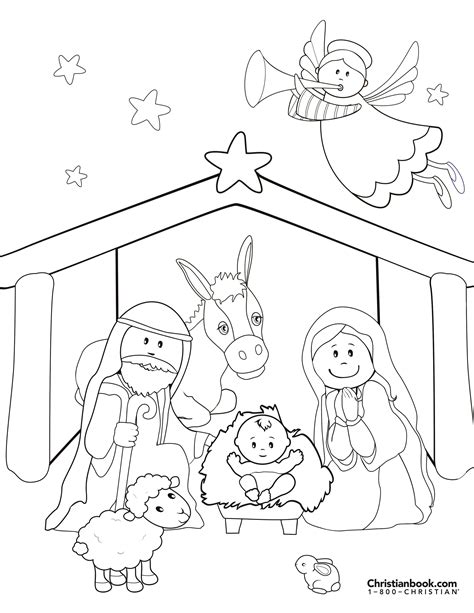 Nativity Scene Coloring Pages Printable Printable Word Searches