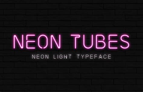Neon Tubes Neon Sign Font — Medialoot