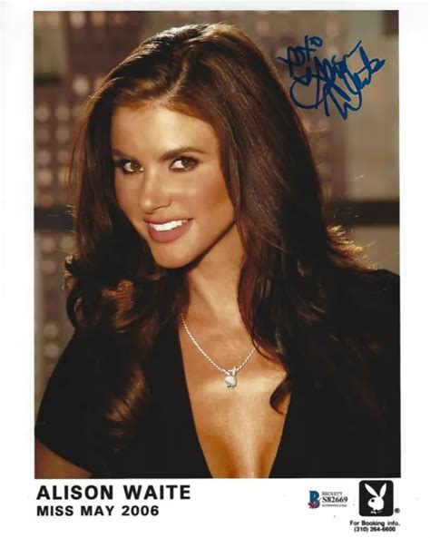 ALISON WAITE SIGNED Playbabe X Photo BAS Beckett COA Playmate Headshot Picture PicClick