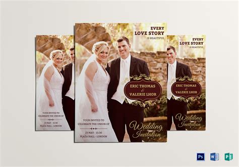 Wedding Flyer Design Template In Word Psd Publisher