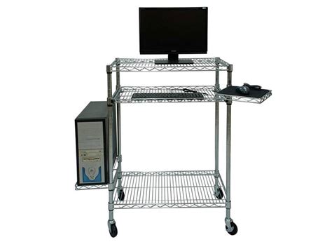 Wire Shelving Cart Store Or Transfer Goods In Home Hospital Library