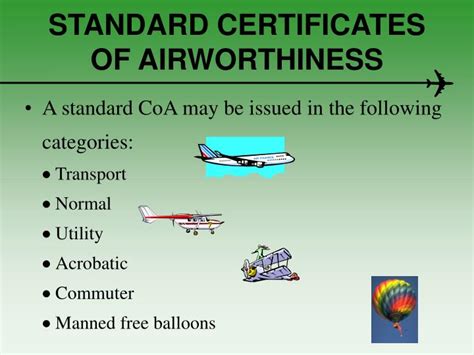 Ppt Standard Certificate Of Airworthiness Powerpoint Presentation