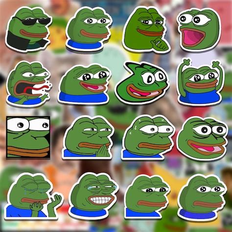 Pepe The Frog Twitch Emote Sticker Bomb Pack Pegatinas Etsy