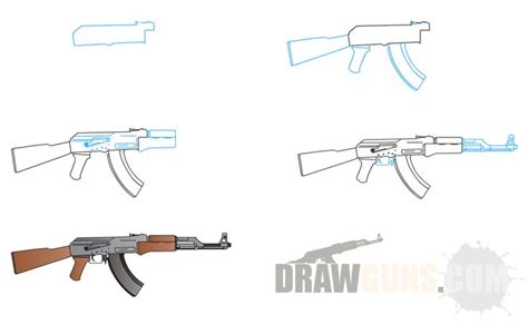 Assault riffle weapon model ak47 cartoon design stock. Pin on art