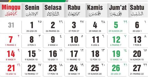 Kalender 2022 Hijriyah Dan Jawa