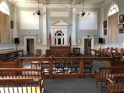 Courtroom Inside 1916 Carroll County Courthouse In Ossipee New