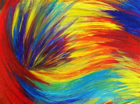 Rainbow Explosion Vibrant Smile Happy Colorful Red Bright Blue Sunshine Yellow Abstract
