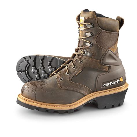 Mens Woodworks Waterproof 8 Work Boots Composite Toe Brown Size