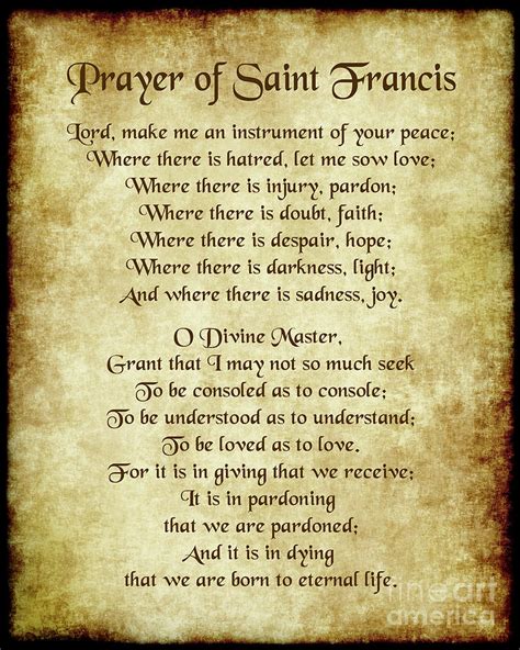 Printable Prayer Of St Francis