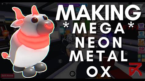 Making My First Mega Neon Metal Ox In Adopt Me Roblox Giveaway