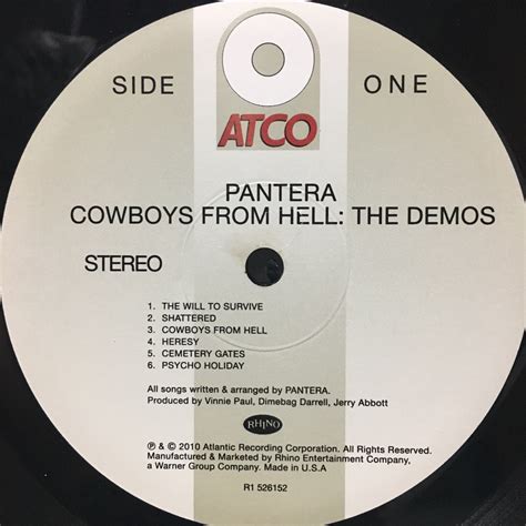 Pantera ‎ Cowboys From Hell The Demos Us Orig Lp 1040picks