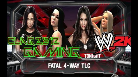 Wwe 2k14 Paige Vs Nikki Bella Vs Aj Vs Maryse Youtube