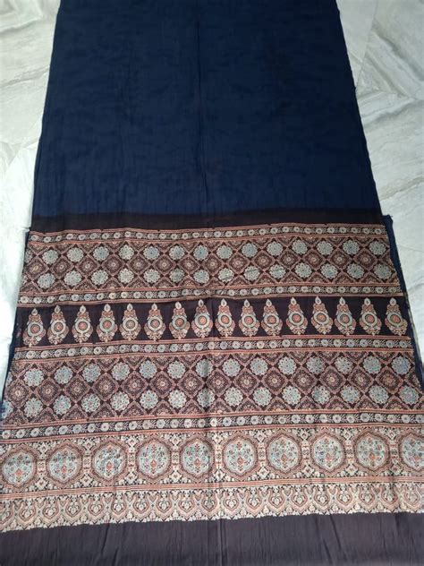 Ajrak Block Printing Saree At Rs 1800 Hand Block Printed Saree In